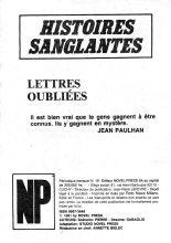 Novel Press - Histoires sanglantes - 019 - Lettres oubliées : page 3